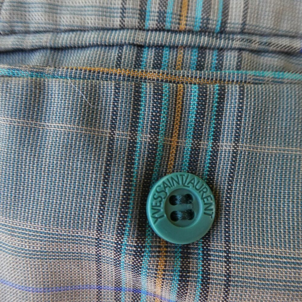 32x28 Ysl Yves Saint Laurent Pour Homme Plaid Tro… - image 7